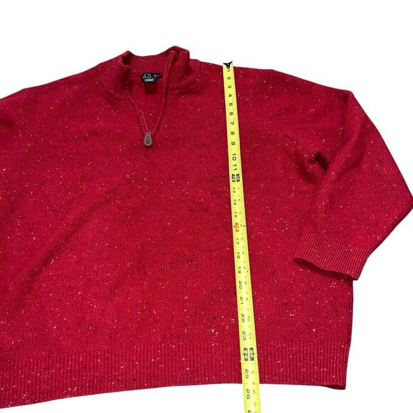 JOS A BANK Men’s 1/4 Zip Red Lambs’ Wool Pullover Size XXL - Picture 6 of 8